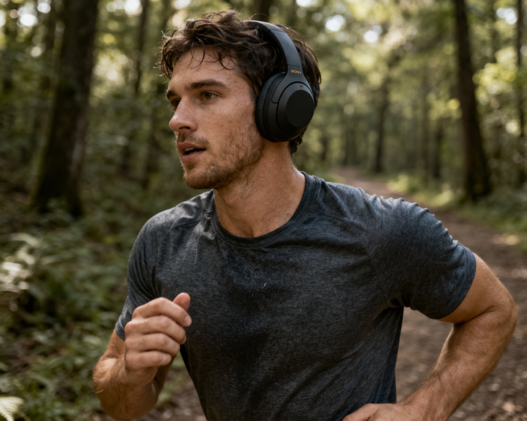 Sony WH-1000XM4 hardlopen in de bossen