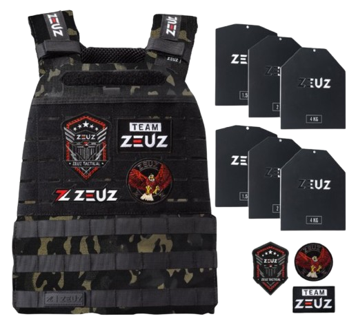 ZEUZ Gewichtsvest 16,5 KG voor CrossFit & Fitness